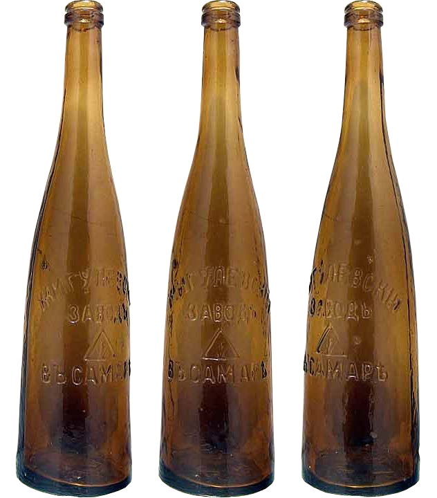 Бутылка Жигулевского пивоваренного завода А. фон Вакано