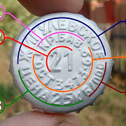 Description of an ordinary embossed cap 